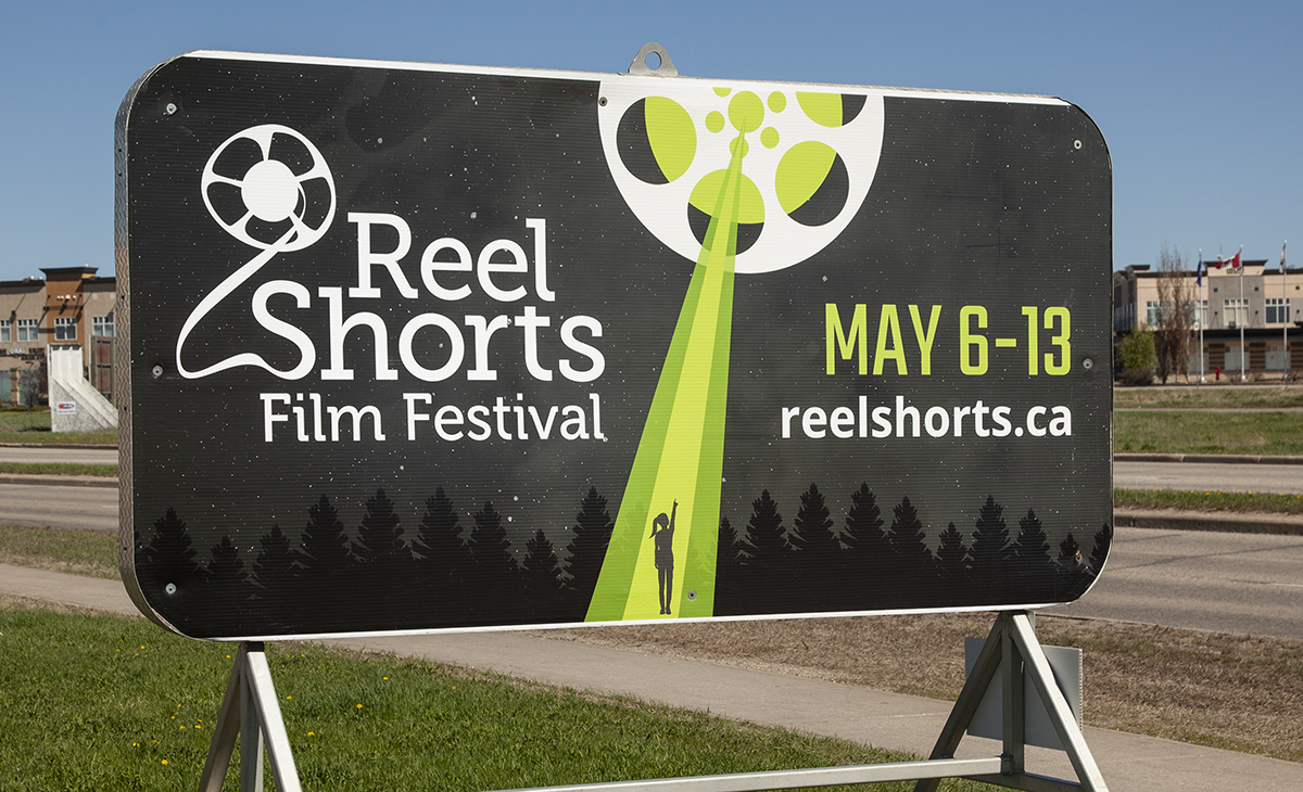 2019 reel shorts film festival billboard design rebel bent